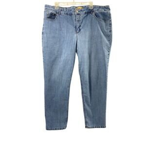 JM‎ Jeans Women Plus Size 24W Stretch Classic Light Wash Denim Straight Leg